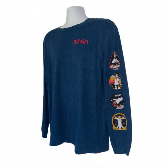 NASA Astronaut Graphic Long Sleeve Tee Shirt XL Space Shuttle Mission Patches - Picture 4 of 7